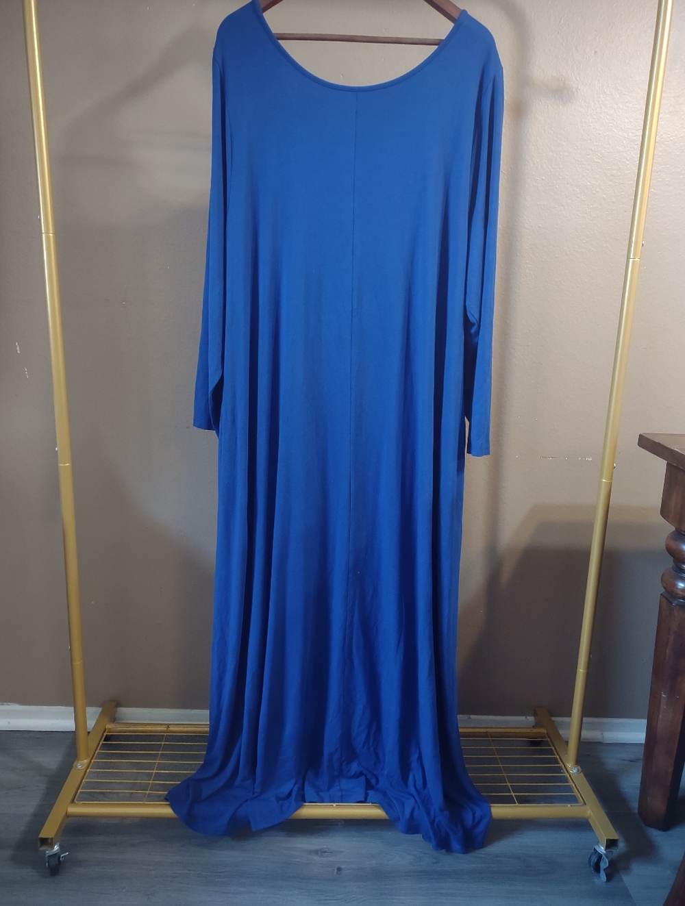 Universal Standard Royal Blue V-Neck High Low Maxi Dress - Picture 4 of 7